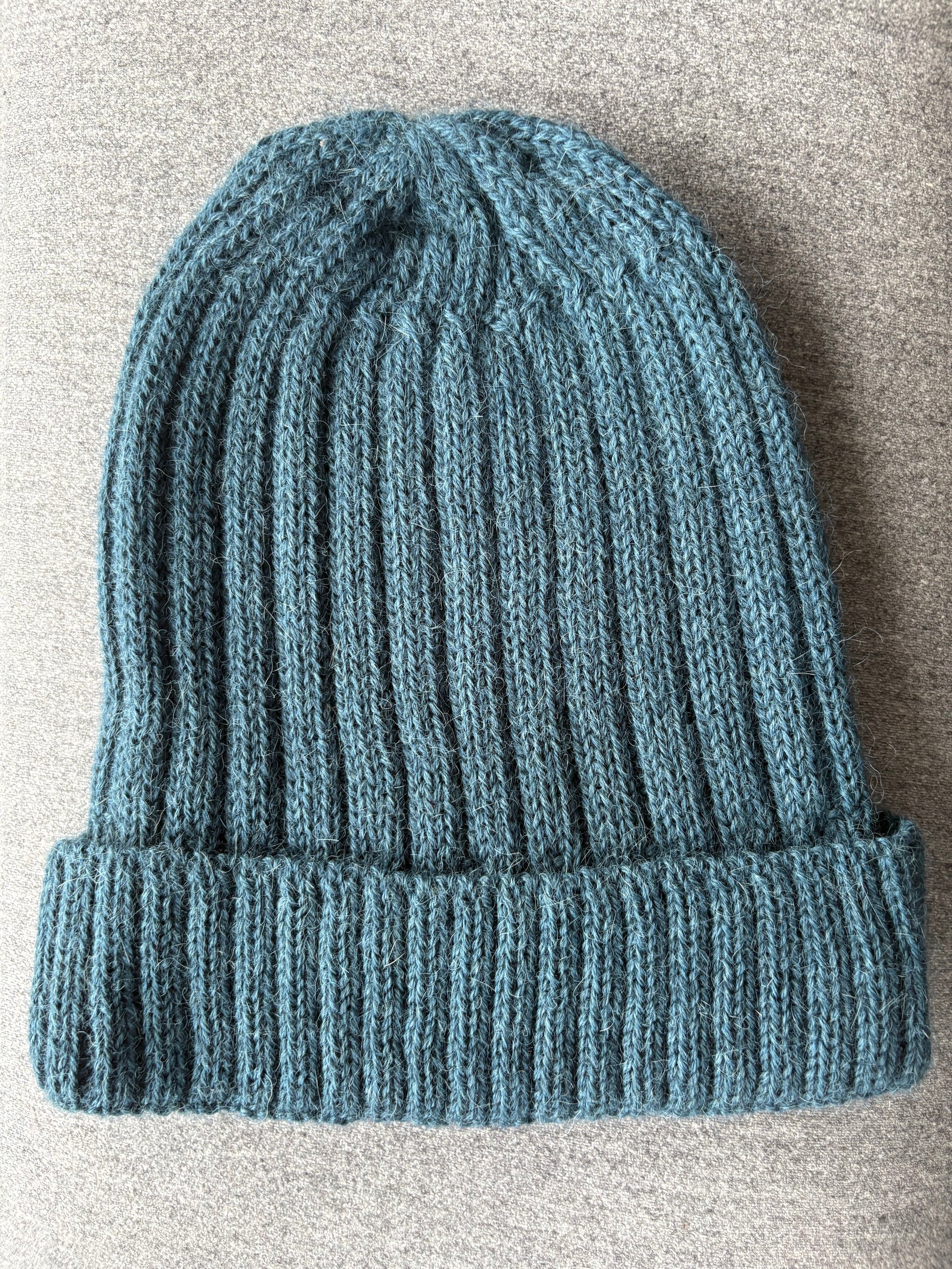Alpaka Mütze Moray - 100% Alpaka jeansblau