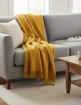 Nachhaltige Kuscheldecke KAMINFEUER mit 40% Alpaka