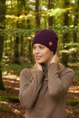 Alpaka Strick-Mütze BARK - 100% Alpaka