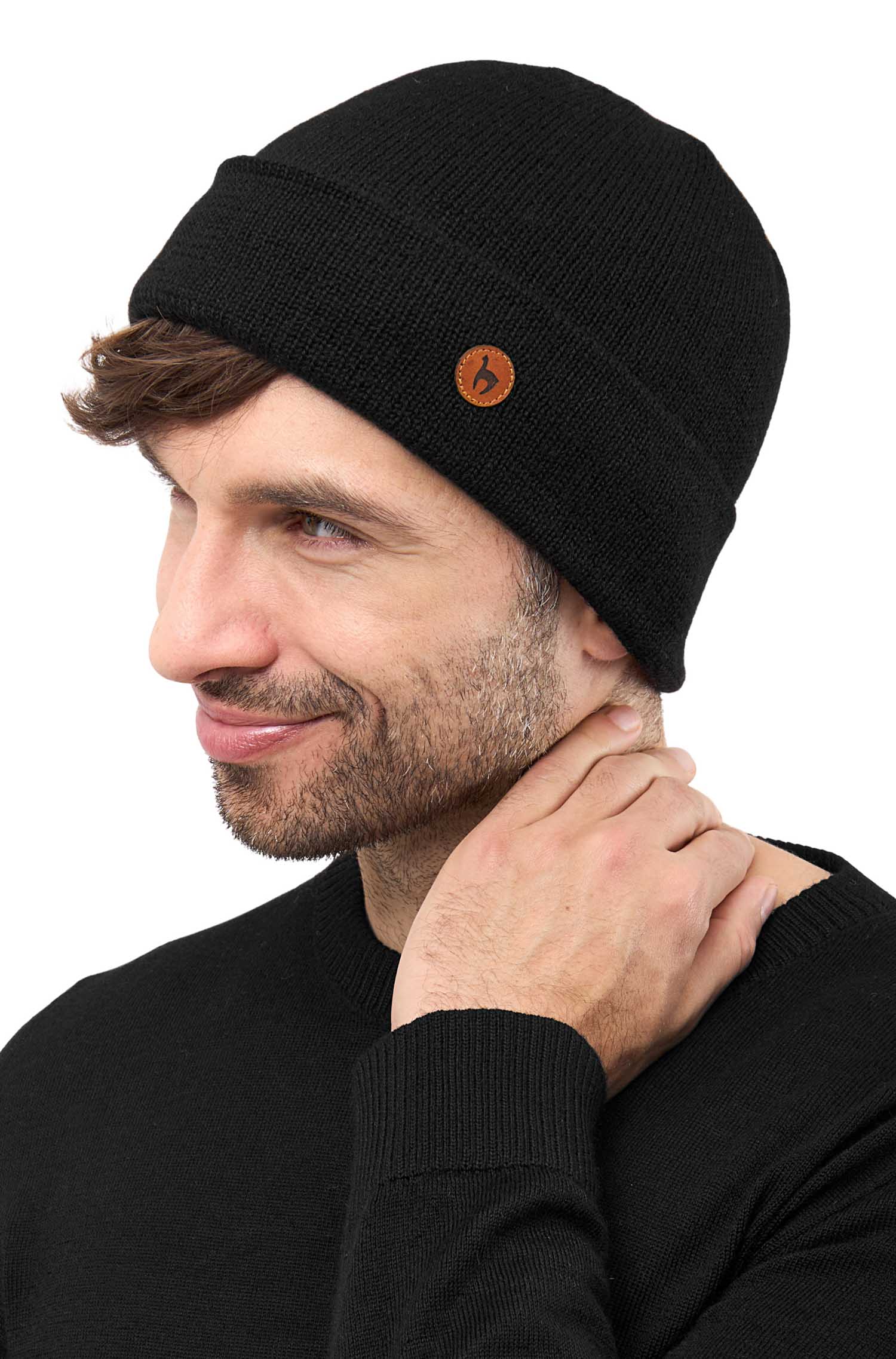 Alpaka Strick-Mütze BARK - 100% Alpaka