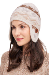 Mütze Inka Natura - 100% Alpaka weiss