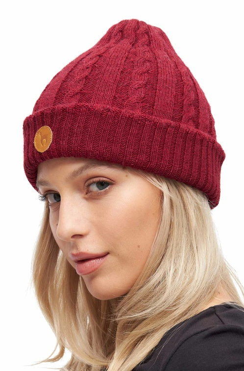 Alpaka Wendemütze SUAVE - 100% Alpaka rot one-size