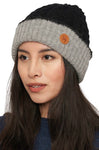 Alpaka Wendemütze SUAVE - 100% Alpaka schwarz silber one-size