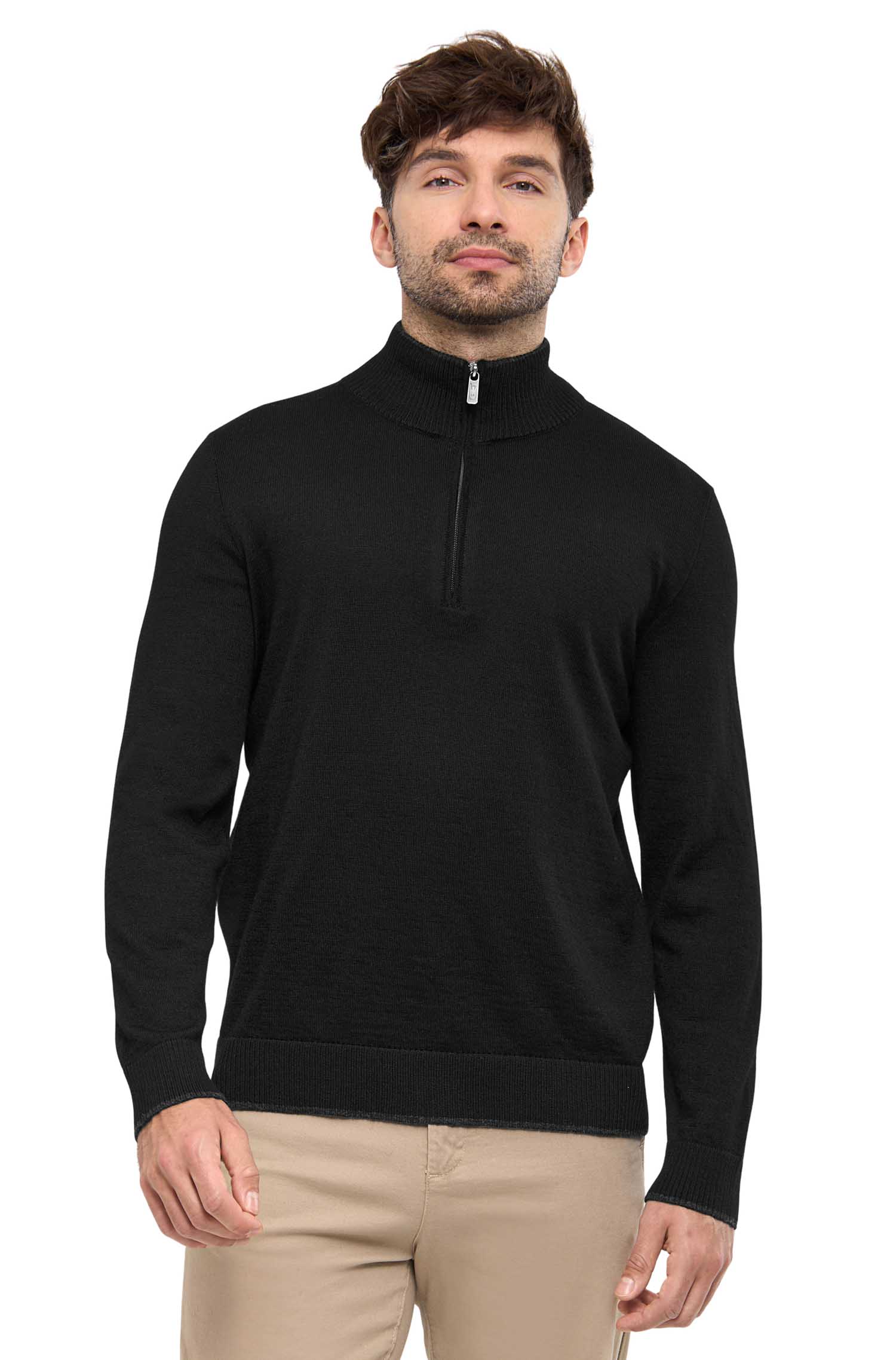 Alpaka Troyer ALONSO Herren - 100% Alpaka schwarz