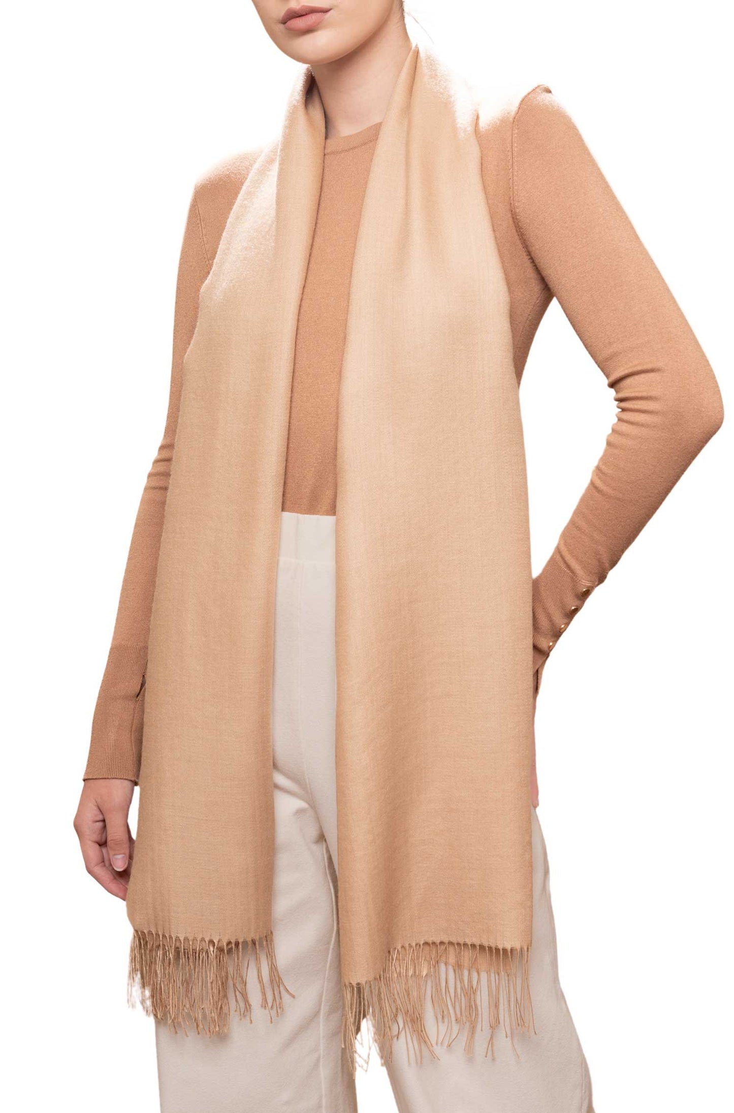 Alpaka Stola SELVA - 70% Alpaka & 30% Seide beige