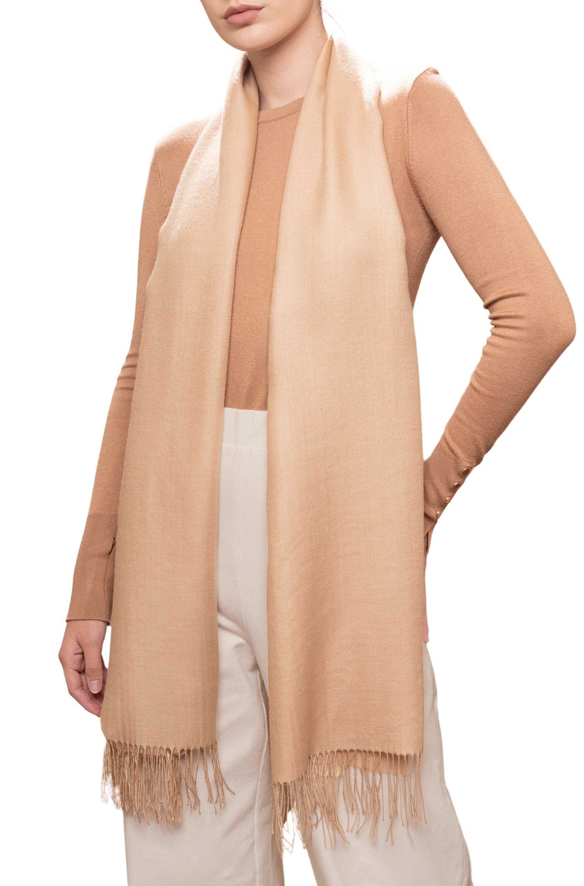 Alpaka Stola SELVA - 70% Alpaka & 30% Seide beige