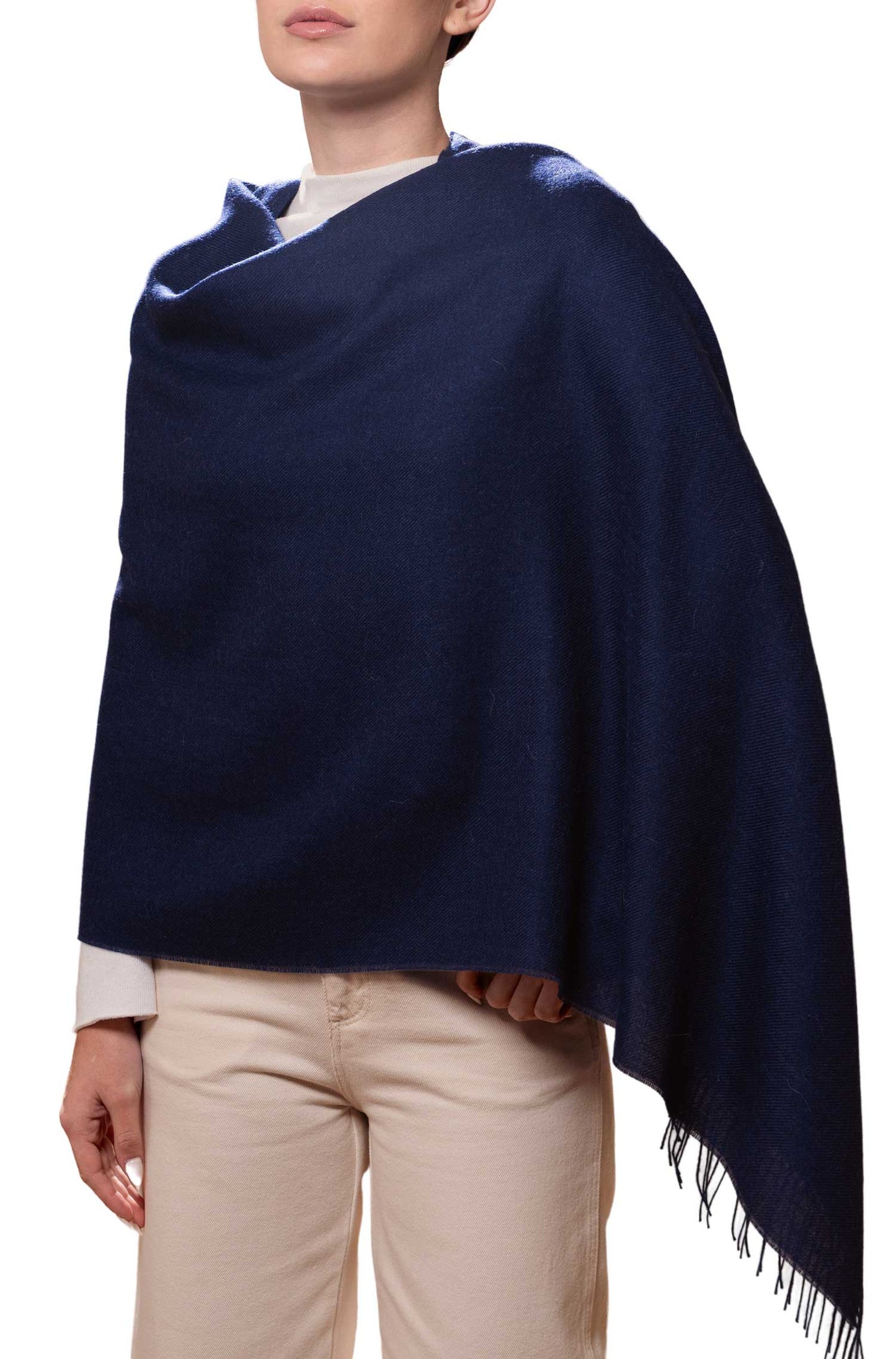 Alpaka Stola ELIO - 100% Alpaka marineblau
