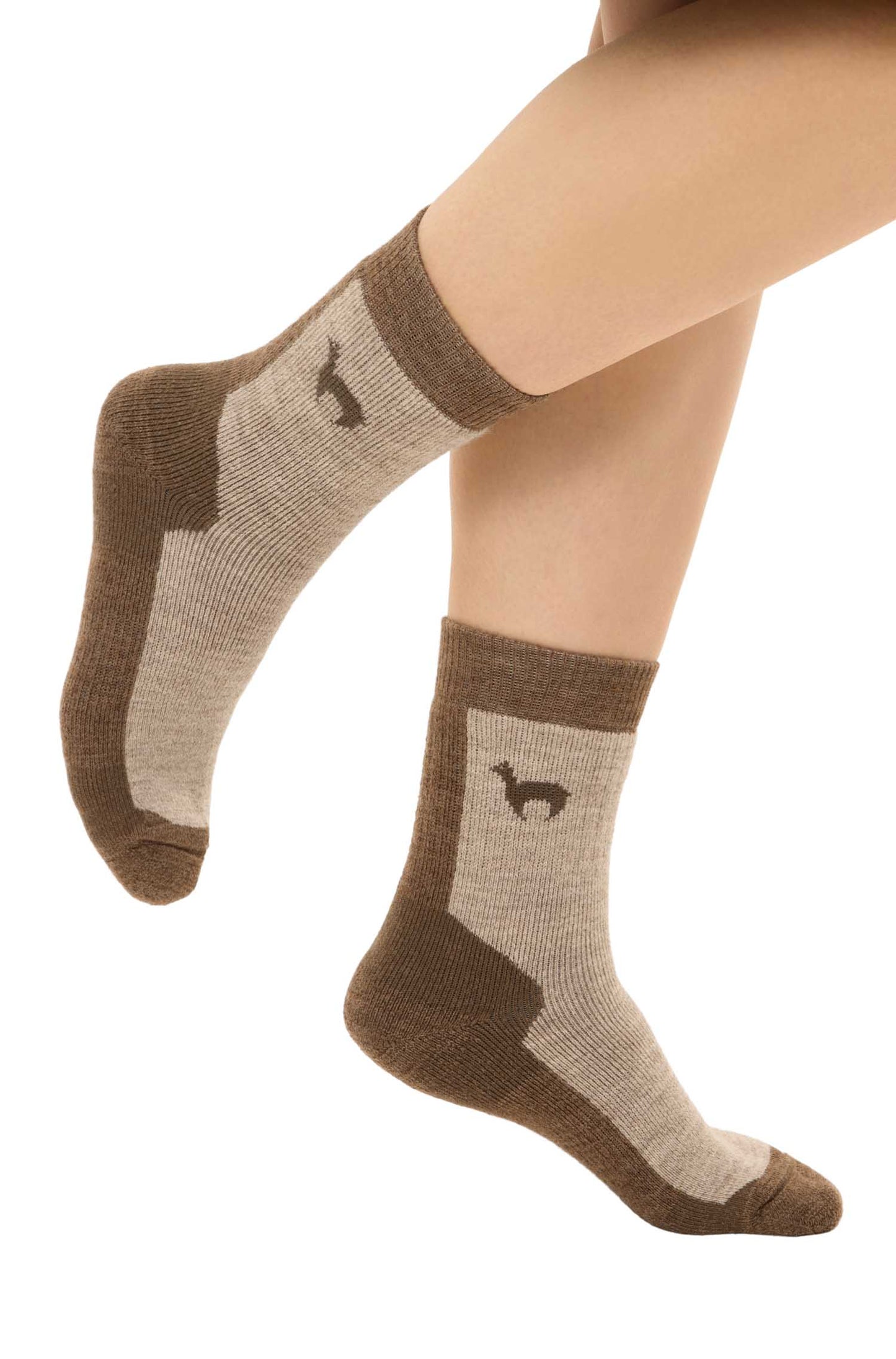 Alpaka TREKKING-Socken - 52% Alpaka kakao sand