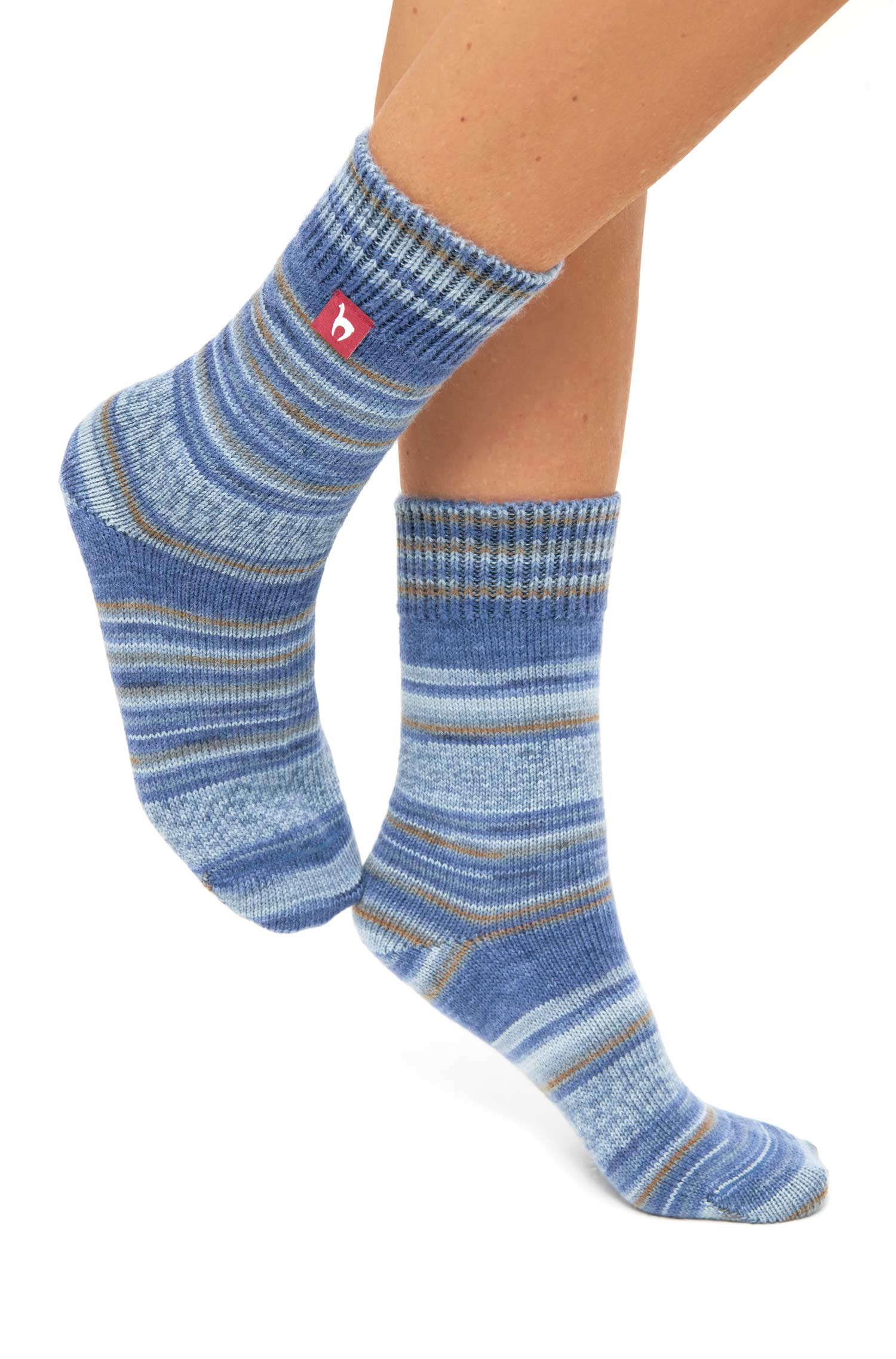 Alpaka Socken HARMONY ocker/blau