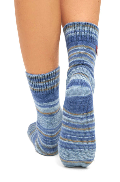 Alpaka Socken HARMONY ocker/blau