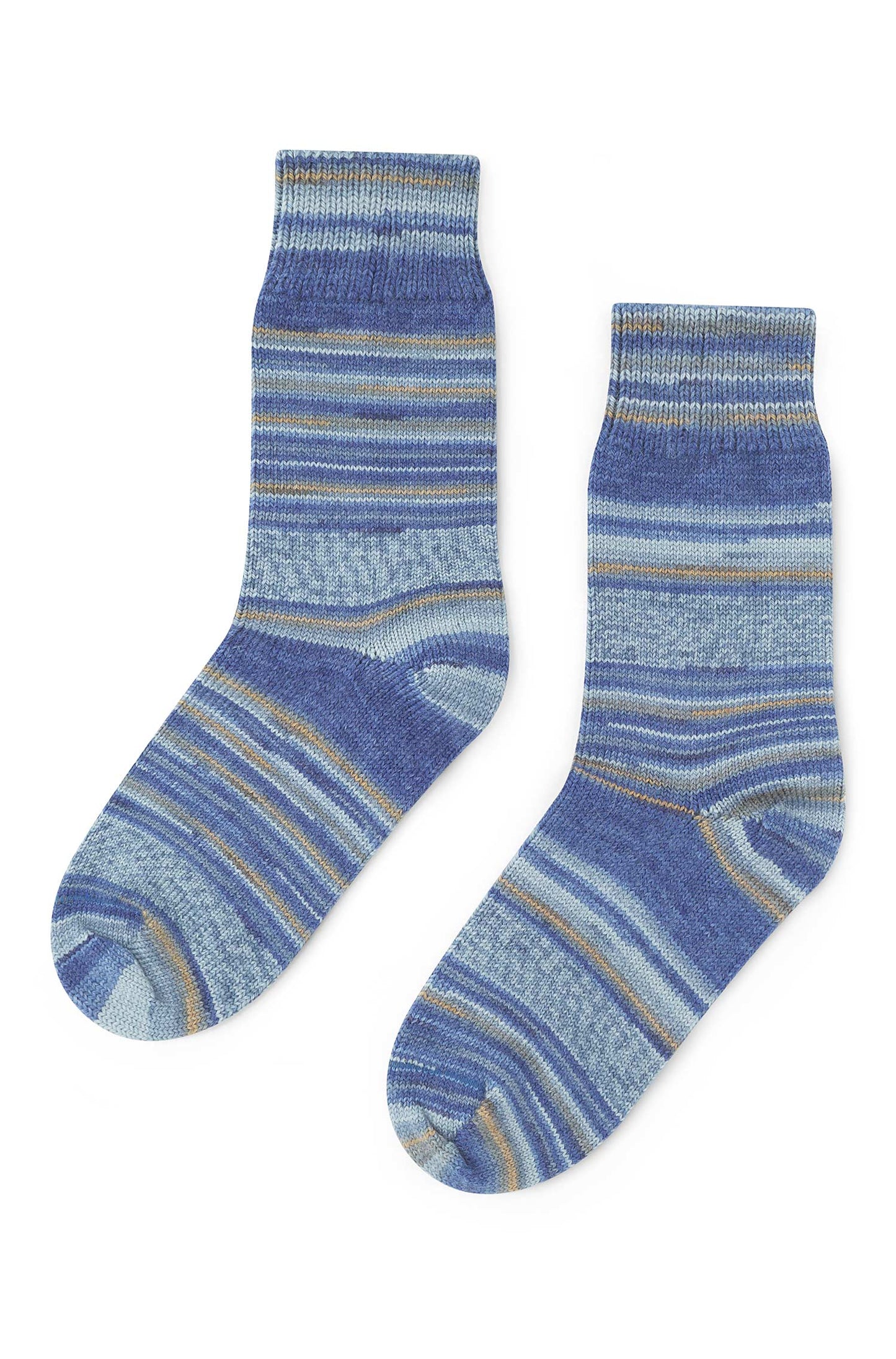 Alpaka Socken HARMONY ocker/blau