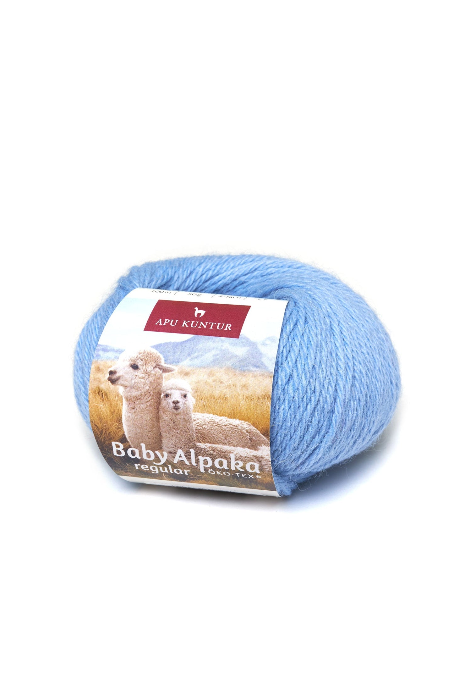Alpaka Wolle PURE (Regular) 50g - 100% Alpaka eisblau
