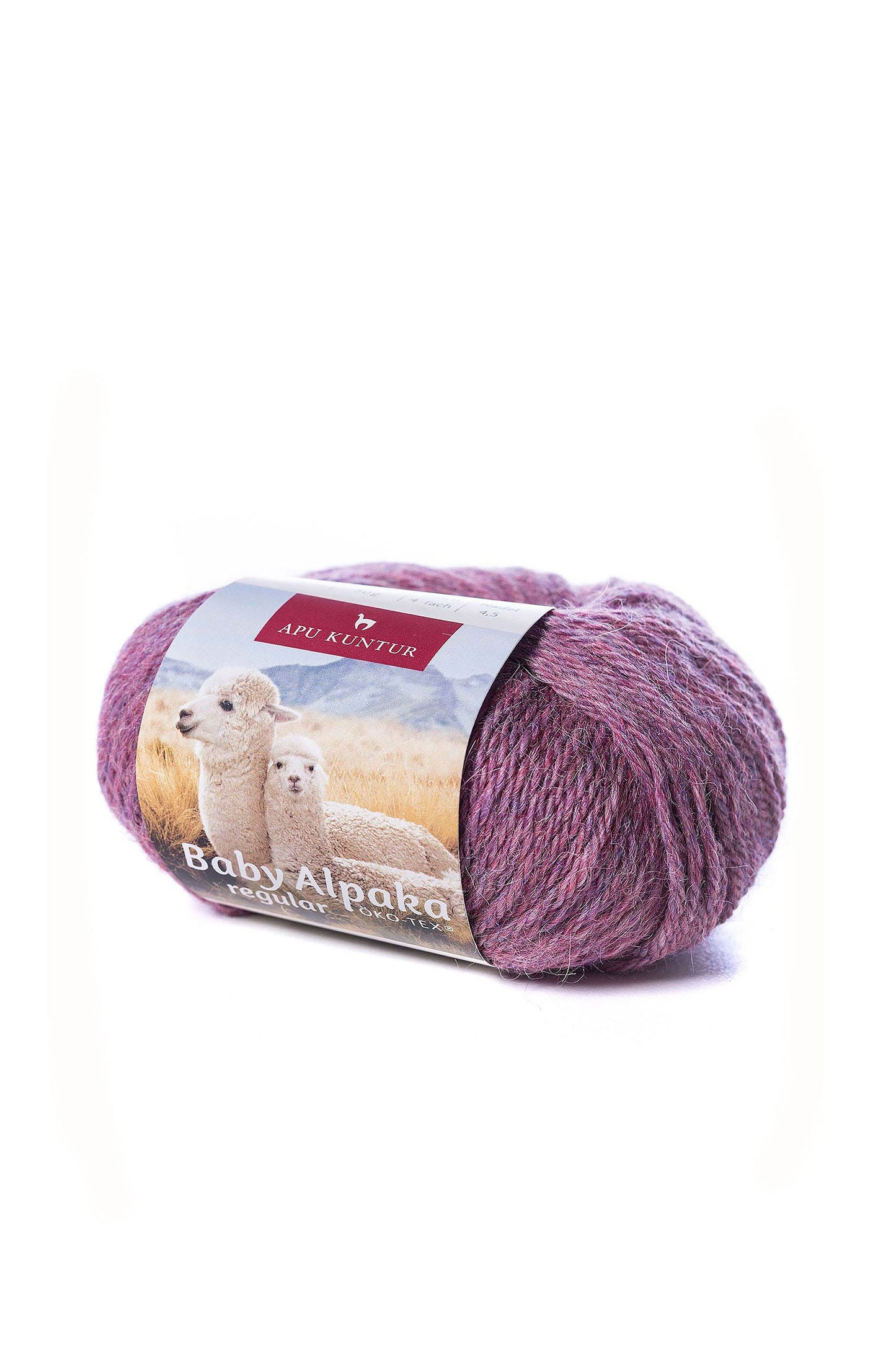 Alpaka Wolle PURE (Regular) 50g - 100% Alpaka flieder melange
