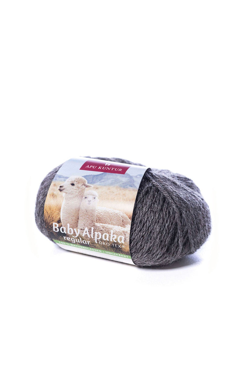 Alpaka Wolle PURE (Regular) 50g - 100% Alpaka dunkelgrau