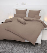 Mako-Soft-Seersucker Bettwäsche PIANO 0125 taupe von Janine