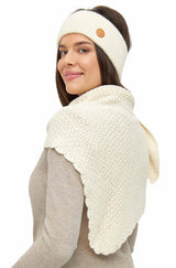 Schal Dreieck MARIPOSA aus 100% Alpaka weiss one-size