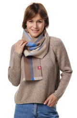 Schal GALANO aus 100% Alpaka braun one-size