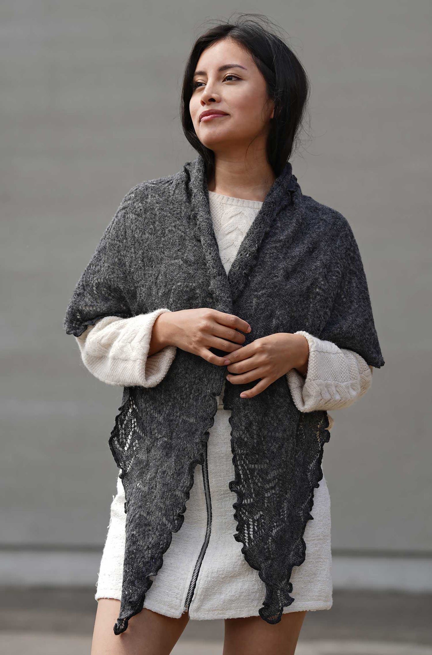 Alpaka Schal HADIA - 55% Alpaka & 26% Merino
