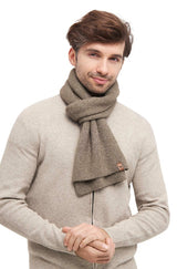 Schal PACA mit 87% Alpaka und Merino taupe one-size