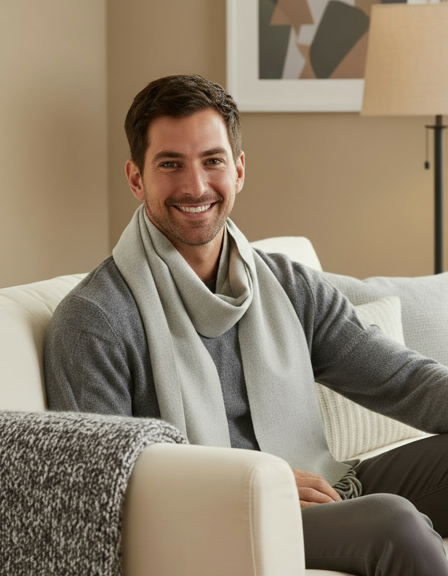 Alpaka Schal Uni aus 100% Alpaka - 17 Farben