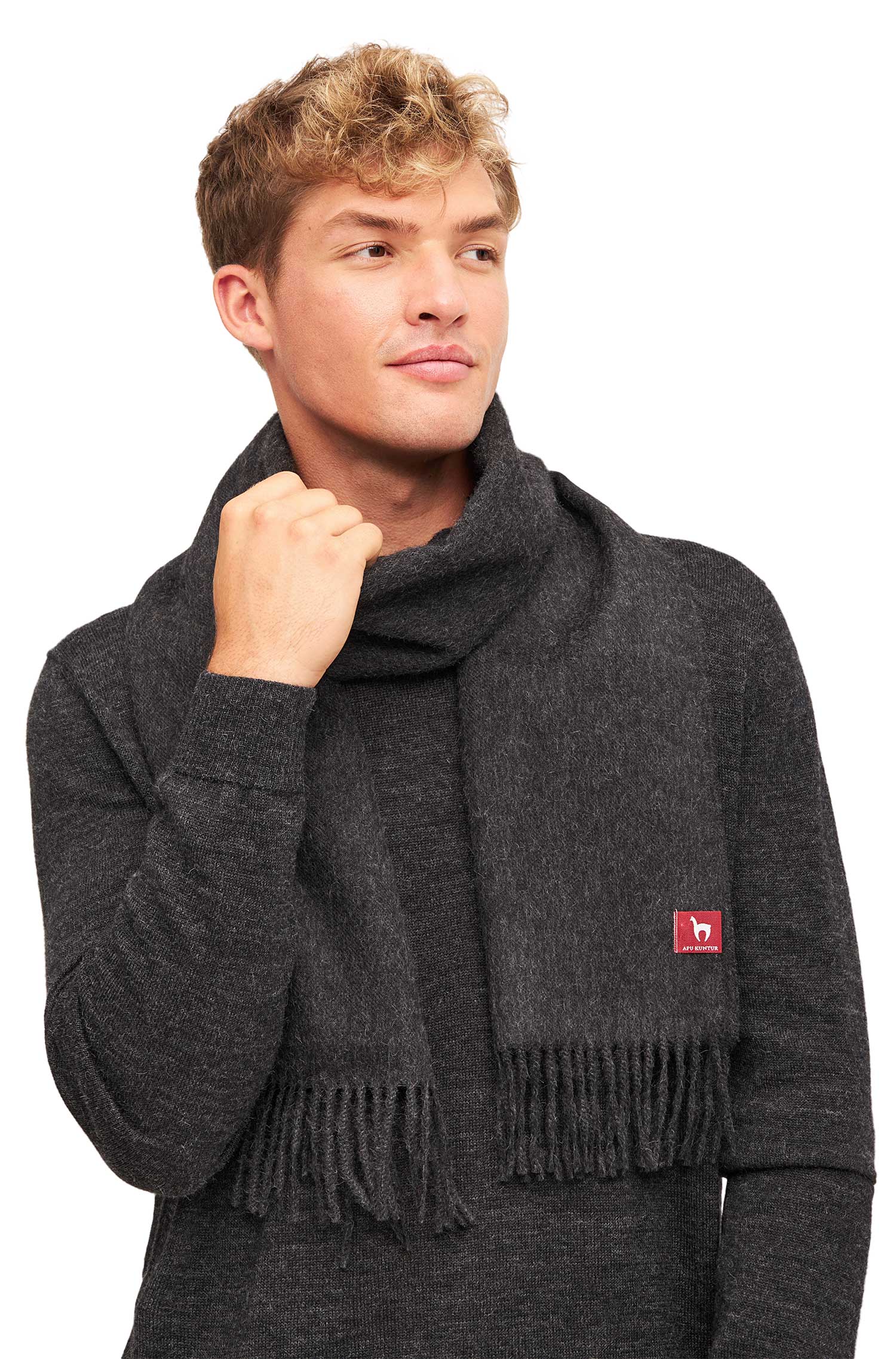 Alpaka Schal Uni - 100% Alpaka