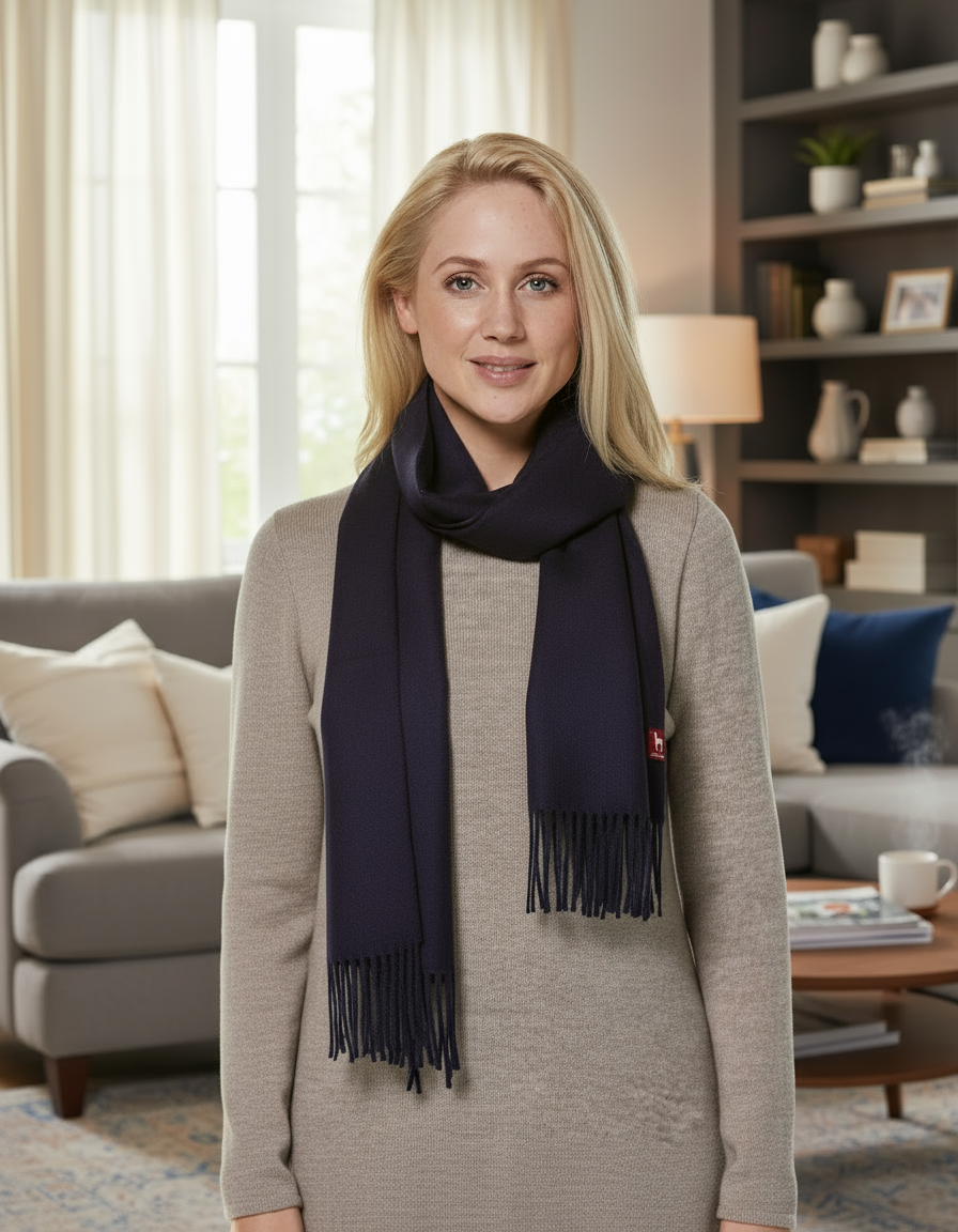 Alpaka Schal Uni aus 100% Alpaka - 17 Farben