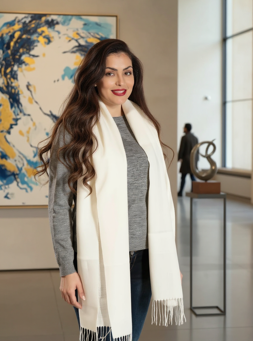 Alpaka Schal Uni aus 100% Alpaka - 17 Farben