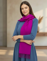 Alpaka Schal Uni aus 100% Alpaka - 17 Farben