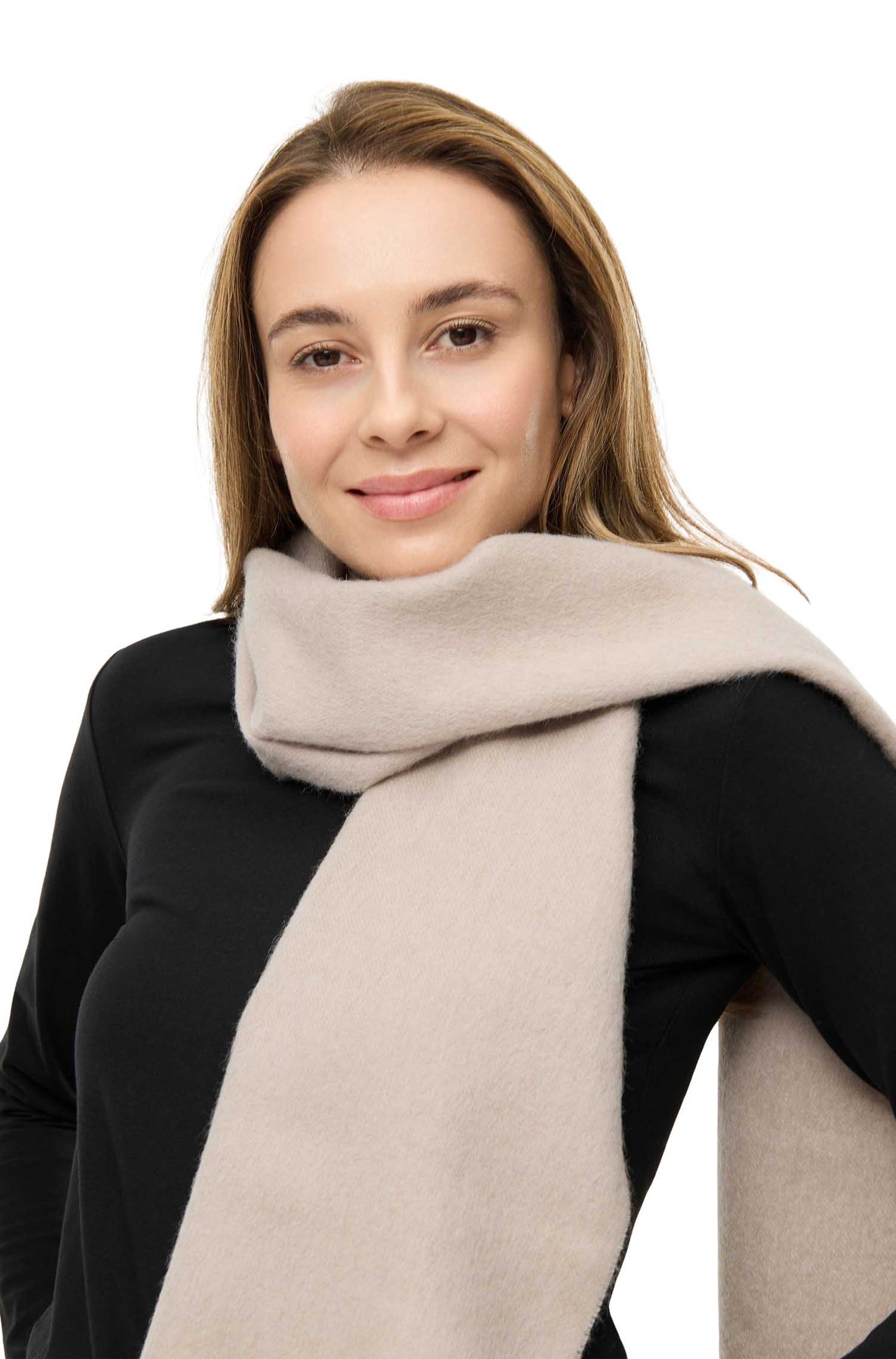 Alpaka Schal Uni aus 100% Alpaka