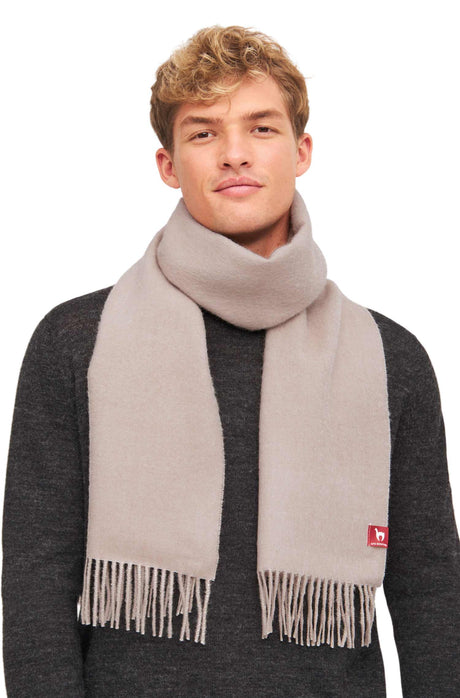 Alpaka Schal Uni aus 100% Alpaka sand