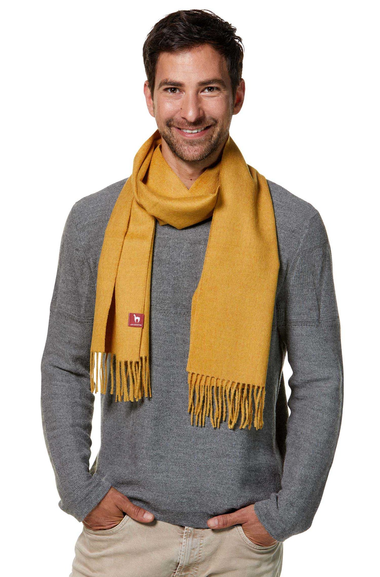 Alpaka Schal Uni aus 100% Alpaka
