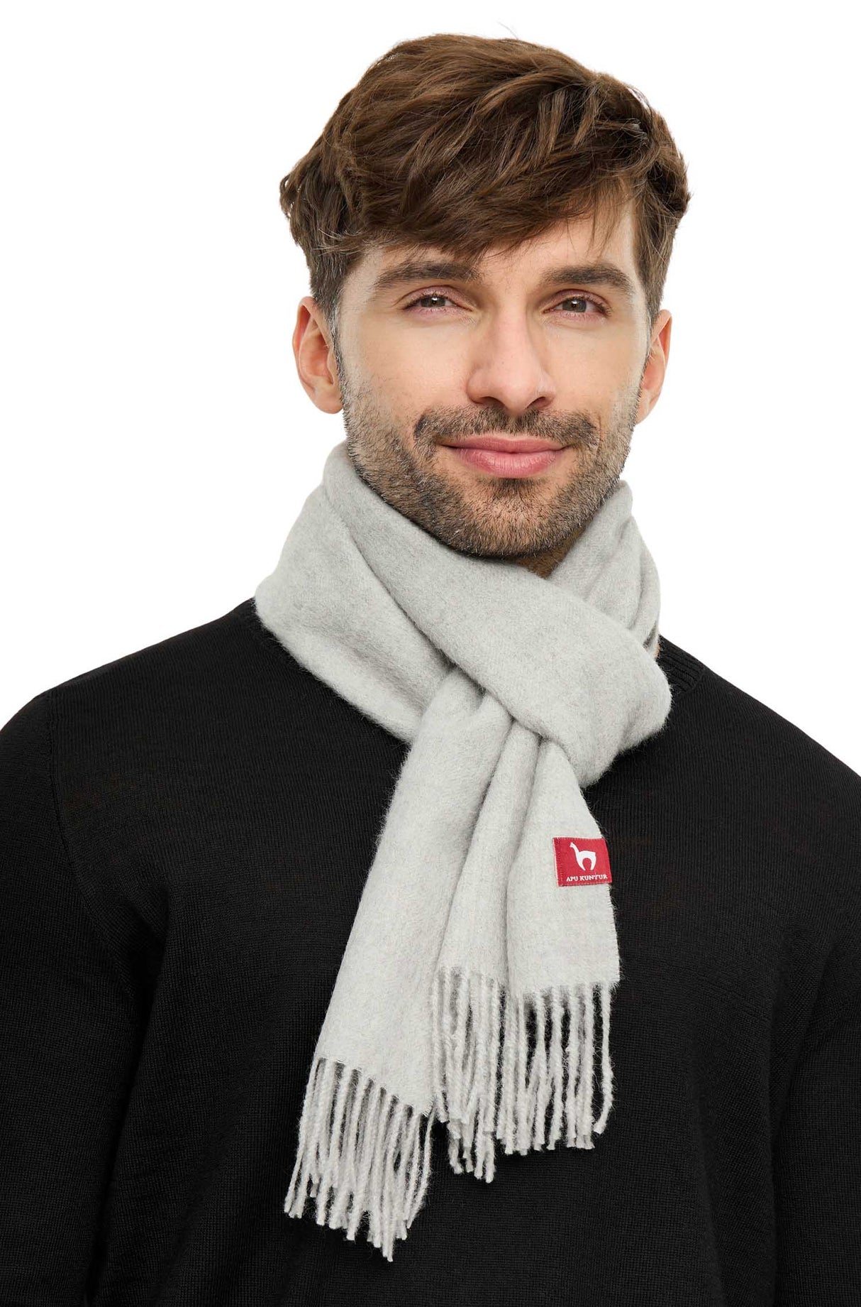 Alpaka Schal Uni aus 100% Alpaka