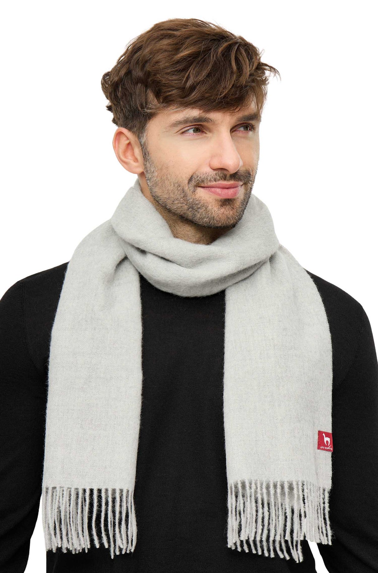 Alpaka Schal Uni aus 100% Alpaka