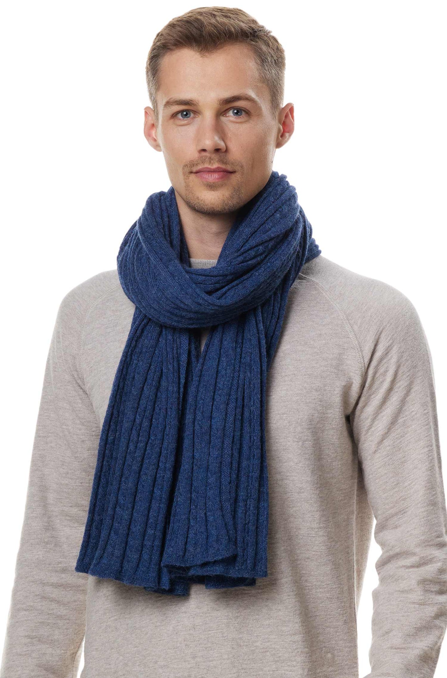 Alpaka Schal/Reisedecke SUAVE blau one-size