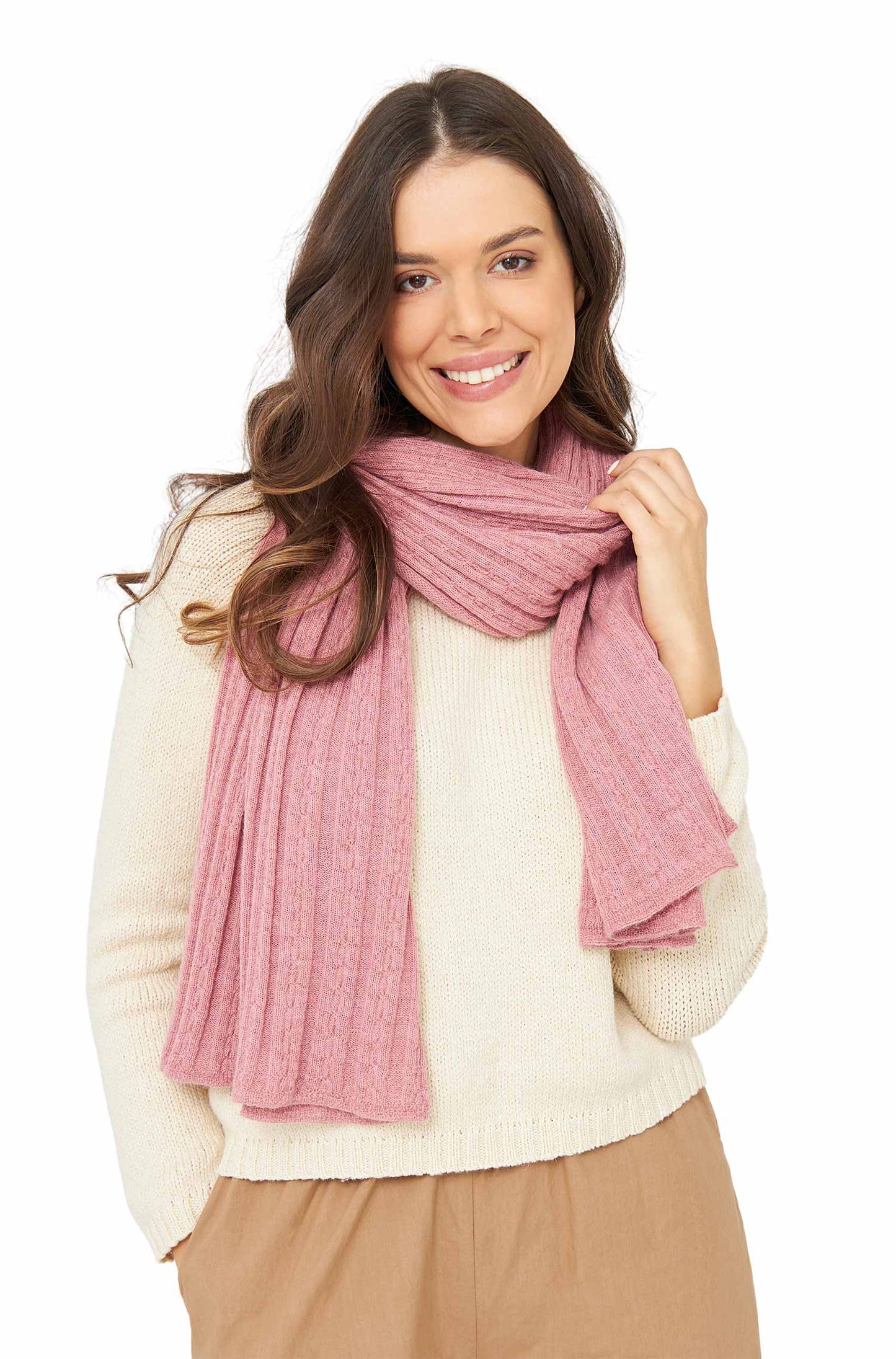 Alpaka Schal/Reisedecke SUAVE rosa one-size