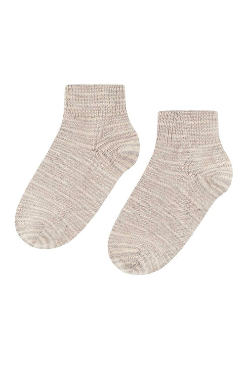 Socken FREIZEIT meliert - 52% Alpaka sand meliert