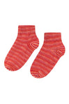 Socken FREIZEIT meliert - 52% Alpaka rot meliert Einzelpaar