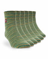 Socken FREIZEIT meliert - 52% Alpaka grün meliert 6er-Pack