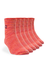 Socken FREIZEIT meliert - 52% Alpaka rot meliert 6er-Pack