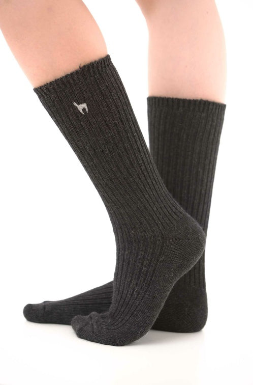 Alpaka Socken PREMIUM - 70% Alpaka schwarz