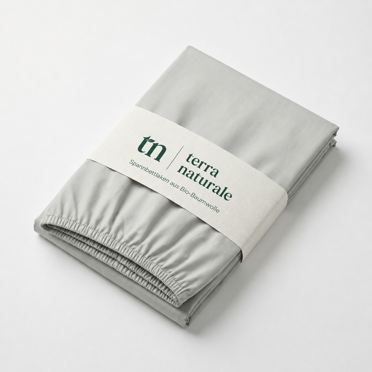 NEU! Perkal Spannbettlaken aus 100% Bio-Baumwolle - Terra Naturale grau