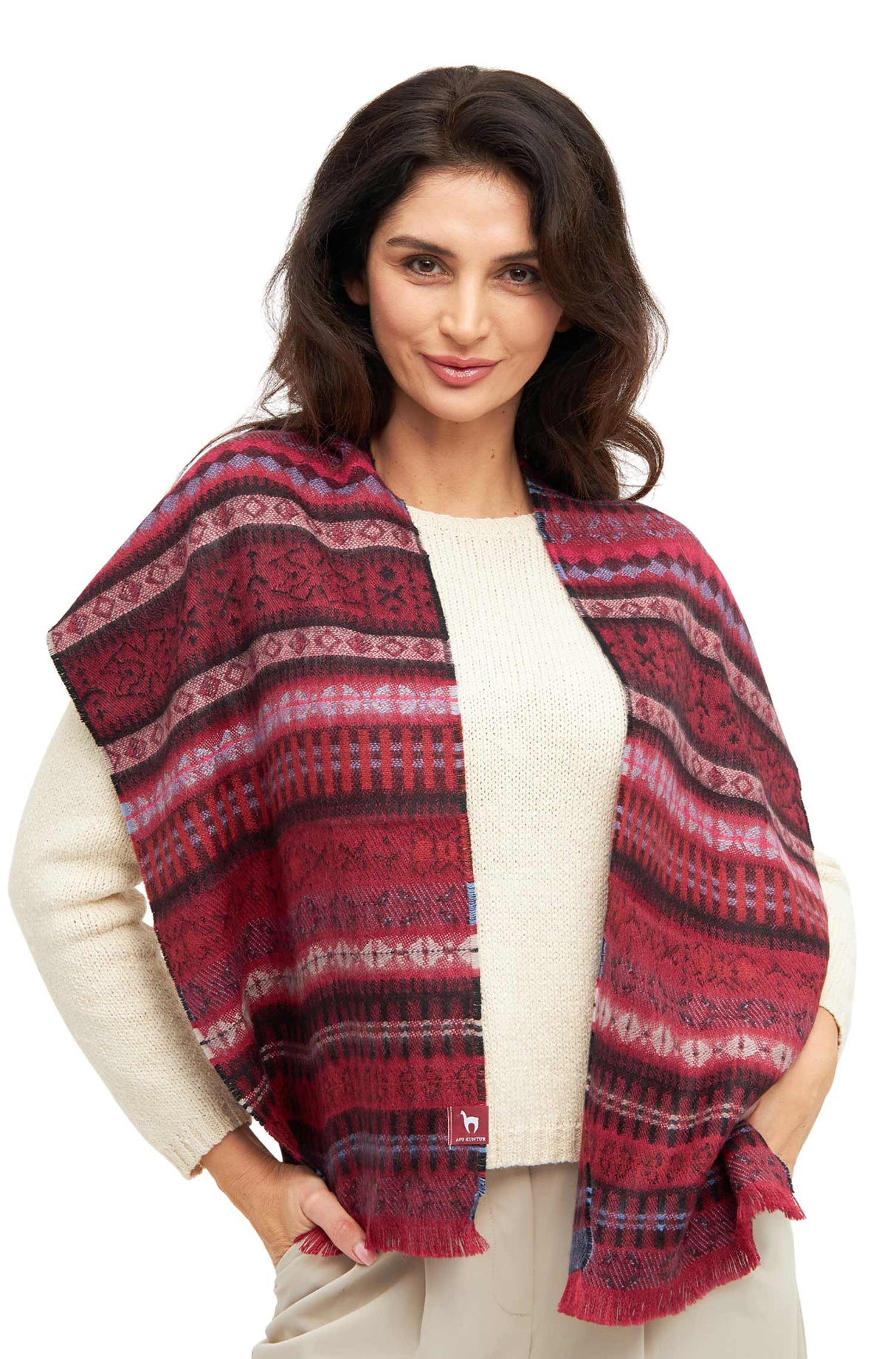 Webschal PUKA aus 100% Alpaka