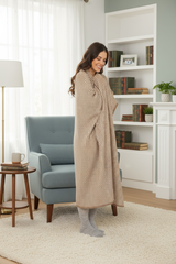 Wolldecke PURA NATURA 100% Alpaka ungefärbt - extragroß 200x147 cm