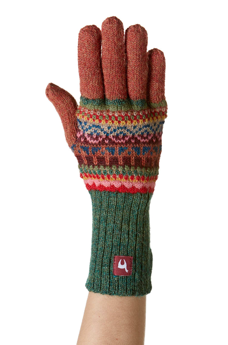 Alpaka Fingerhandschuhe LUNA - 100% Alpaka rot