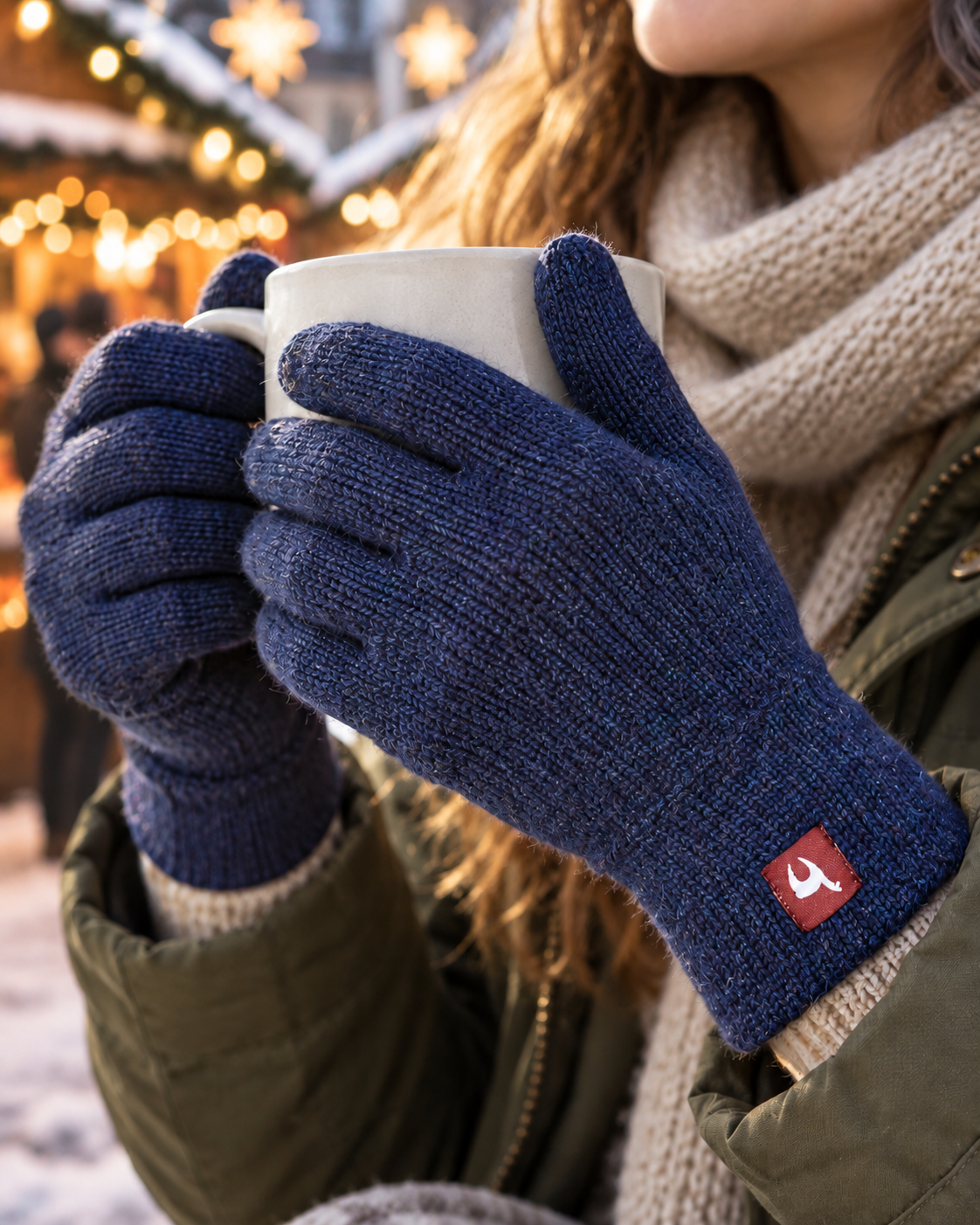 Alpaka Gefütterte Fingerhandschuhe UNI - 100% Alpaka