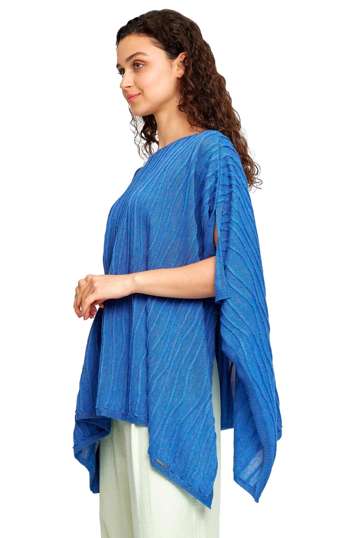 Alpaka Poncho WICHITA mit 70% Alpaka und 30% Seide costazul one-size