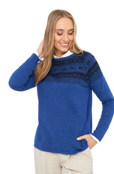 Pullover ANDEN aus 100% Alpaka - blau