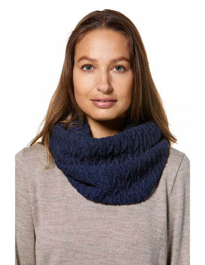 Alpaka Ring-Schal BIESEN - 100% Alpaka blau