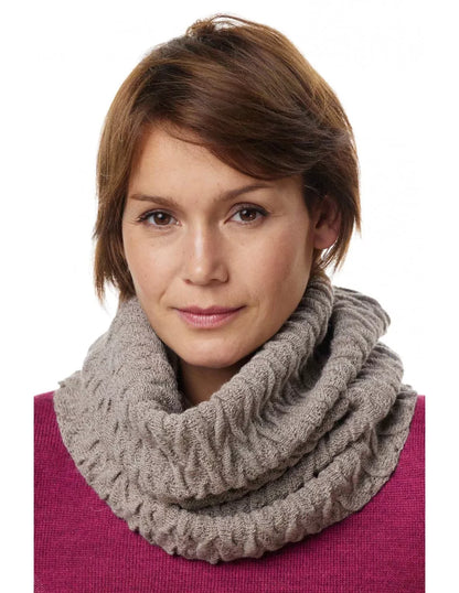Alpaka Ring-Schal BIESEN - 100% Alpaka sand