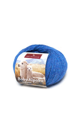 Alpaka Wolle REGULAR | 50g | 100% Baby Alpaka | 36 Farben 31 blau Melange one-size